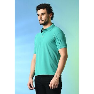 Stylish Men PrintCultr Solid Men Polo Neck Polyester Blue T-Shirt 2025 at ShopCircuit | ONDC
