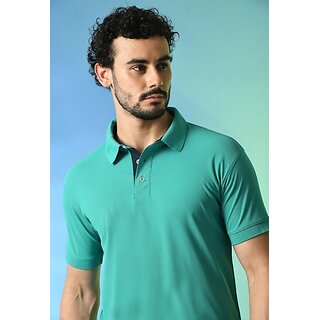 Stylish Men PrintCultr Solid Men Polo Neck Polyester Blue T-Shirt 2025 at ShopCircuit | ONDC