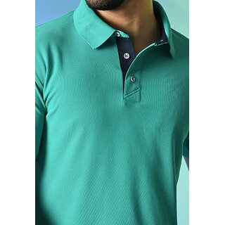 Stylish Men PrintCultr Solid Men Polo Neck Polyester Blue T-Shirt 2025 at ShopCircuit | ONDC