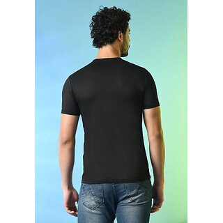 Affordable Men PrintCultr Solid Men Round Neck Polyester Black T-Shirt 2025 at ShopCircuit | OND