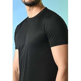Affordable Men PrintCultr Solid Men Round Neck Polyester Black T-Shirt 2025 at ShopCircuit | OND