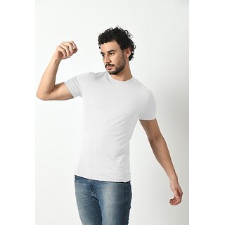 Trendy Men PrintCultr Solid Men Round Neck Polyester White T-Shirt 2025 at ShopCircuit | ONDC