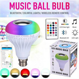 LED Wireless Light Bulb Speaker, Smart Music Bulb for Party, Home, Halloween Christmas Decorations Smart Bulb
