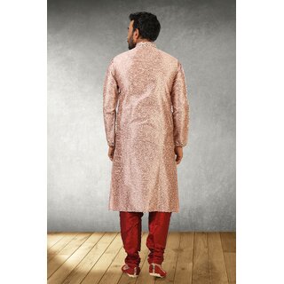 Latest Men Raivat Ethnic Onion Pink Colour Jacquard Silk Brocade Kurta Pajama 1003 2025 at ShopC
