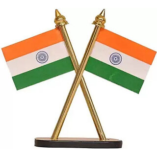 India Double Sided Wind Car Dashboard Flag  (Nylon) India Double Sided Wind Car Dashboard Flag  (Nylon)