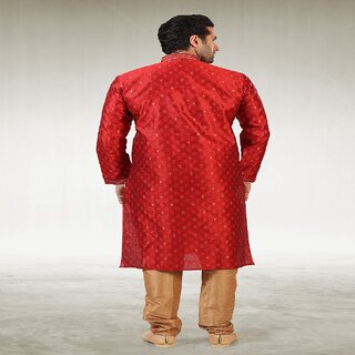 Best Men Raivat Ethnic Maroon Colour Jacquard Silk Brocade Kurta Pajama 1032 2025 at ShopCircuit