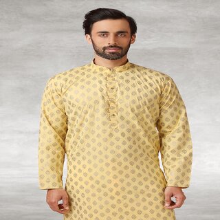 Chic Men Raivat Ethnic Yellow Colour Cotton Printed Kurta Pajama 1149 2025 at ShopCircuit | ONDC