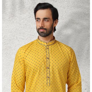 Elegant Men Raivat Ethnic Yellow Colour Cotton Kurta Pajama 1174 2025 at ShopCircuit | ONDC
