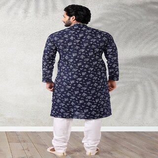 Top Men Raivat Ethnic Navy Blue Colour Cotton Kurta Pajama 1179 2025 at ShopCircuit | ONDC