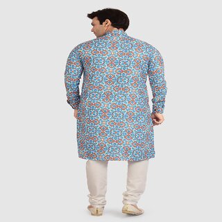 Top Men Raivat Ethnic Blue Colour Cotton Printed Kurta Pajama 1249 2025 at ShopCircuit | ONDC