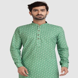 Stylish Men Raivat Ethnic Green Colour Cotton Kurta Pajama 1262 2025 at ShopCircuit | ONDC