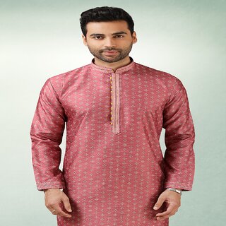 New Men Raivat Ethnic Pink Colour Art Silk Printed Kurta Pajama 1487 2025 at ShopCircuit | ONDC