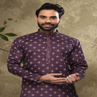 Premium Men Raivat Ethnic Purple Colour Cotton Digital Print Kurta Pajama 1558 2025 at ShopCircu