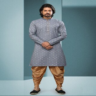 Best Men Raivat Ethnic Grey Colour Cotton Digital Print Kurta Pajama 1571 2025 at ShopCircuit | 