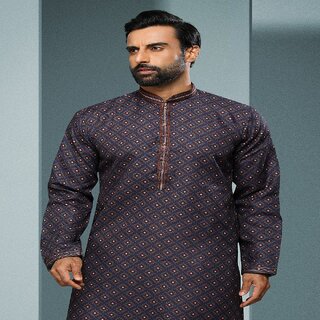 Affordable Men Raivat Ethnic Blue Colour Cotton Digital Print Kurta Pajama 1590 2025 at ShopCirc