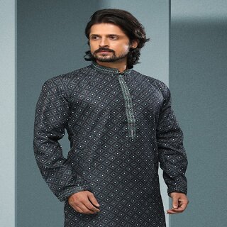 Modern Men Raivat Ethnic Teal Green Colour Cotton Digital Print Kurta Pajama 1591 2025 at ShopCi