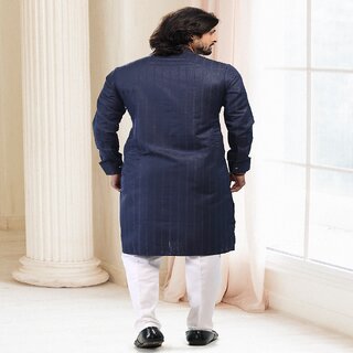 Chic Men Raivat Ethnic Blue Colou Silk Kurta Pajama 2164 2025 at ShopCircuit | ONDC