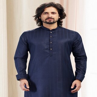 Chic Men Raivat Ethnic Blue Colou Silk Kurta Pajama 2164 2025 at ShopCircuit | ONDC