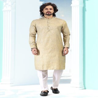 Exclusive Men Raivat Ethnic Cream Beige Colour Silk Kurta Pajama 2169 2025 at ShopCircuit | ONDC