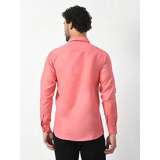 Sophisticated Men Alokk Men Regular Fit Self Design Curved Collar Casual Shirt (Pink) 2025 at Sh