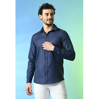 Best Men Alokk Men Regular Fit Solid Button Down Collar Casual Shirt (Blue) 2025 at ShopCircuit 