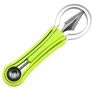 4 in 1 Stainless Steel Melon Baller Seed Remover, Sorbet Dessert Ball Spoon, Kitchen Scoop