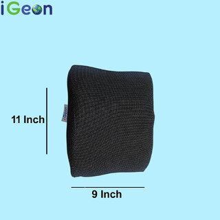 Ergonomic Memory Foam Car Neck Pillow - Black