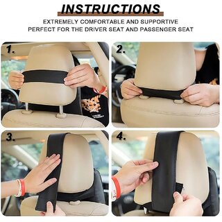 Ergonomic Memory Foam Car Neck Pillow - Black