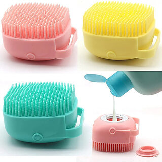 Silicone Soft Bath Shower Brush Body Scrubber with Soap Dispenser G12 Silicone Soft Bath Shower Brush Body Scrubber with Soap Dispenser G12