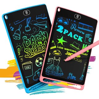 Charkee 8.5 inch LCD Display Writing Drawing Tablet Pad (Pack of 2, DRAWING-A-PO2)