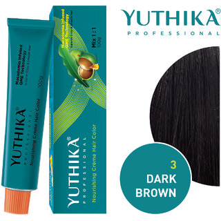 Yuthika Professional Creme Hair Color 100gm Dark Brown 3.0 Yuthika Professional Creme Hair Color 100gm Dark Brown 3.0