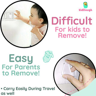 Baby Proofing Electrical Socket Plug Cover Guards(Pack of 12, White)(White)