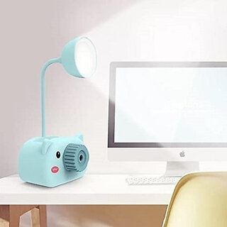 4in1 Camera Style lamp Piggy Desk Lamp with Pencil Sharpener with night lamp Table Lamp(22 cm, Blue) - Electricals | Buy online on ZillyBuy