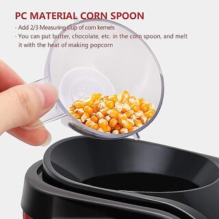Electric Popcorn Maker  Oil-Free, Premium Red, Free Seeds, 2-Year Warranty