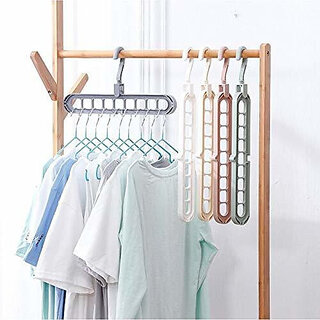 (Pack of 2) 9 Hole, 360 Rotatble Space saving Magic Hanger HG, 1277 Closet Organizer