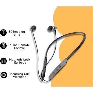 Rockers BT Max Bluetooth Wireless in Ear Earphones with Mic, Magnetic Neckband Bluetooth Headset