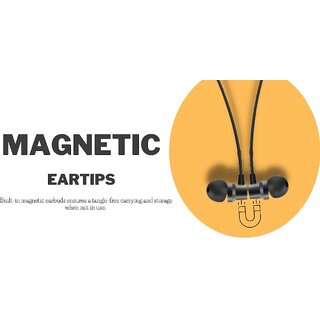 Rockers BT Max Bluetooth Wireless in Ear Earphones with Mic, Magnetic Neckband Bluetooth Headset