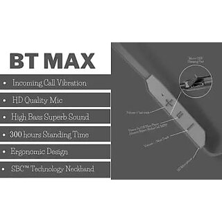 Rockers BT Max Bluetooth Wireless in Ear Earphones with Mic, Magnetic Neckband Bluetooth Headset