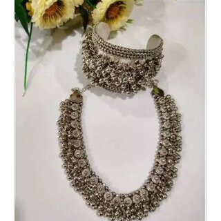 Women Oxidised Necklace  Bangles Set - Jewellery Sets | Buy online on ZillyBuy