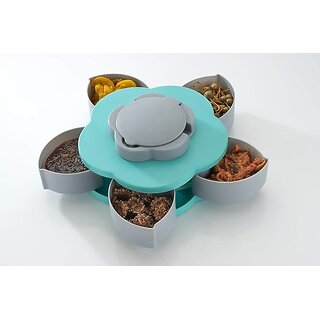 Kitchen Rotating Tray Smart Candy Box  Multi-Functional Storage Organizer for Snacks, Nuts, and Candies