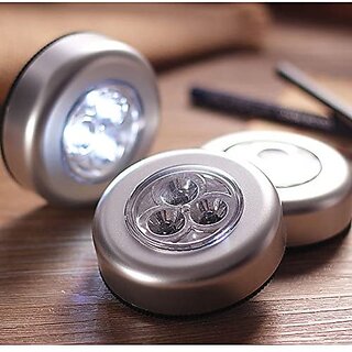 3 Led Battery-Powered Stick-On Push Light for Wireless Night Light Stick Tap Touch Lamp Closets, Cabinets, Counters. - Electricals | Buy online on ZillyBuy