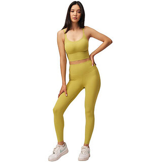 sherox ankle length western wear legging green solid 