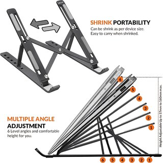 ErgoLift Adjustable Portable Aluminium Laptop Stand ErgoLift Adjustable Portable Aluminium Laptop Stand