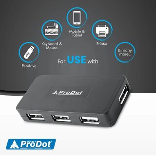 ProDot USB Hub - Compact Multi-Port USB Splitter for Laptops and Desktops ProDot USB Hub - Compact Multi-Port USB Splitter for Laptops and Desktops