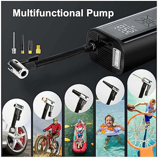 Double Safety 2 psi Tyre Air Pump for Car & Bike