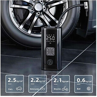 Double Safety 2 psi Tyre Air Pump for Car & Bike