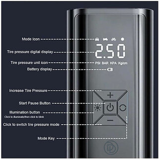 Double Safety 2 psi Tyre Air Pump for Car & Bike