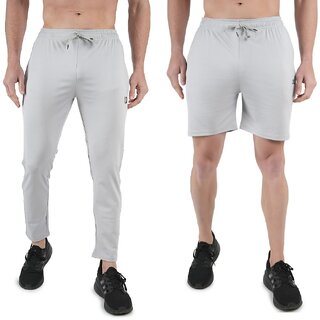 Kwings Mens Lower & Short Combo Pack (Pack of 2) Lycra blend Plain sports wear Bottoms - Track Pants | Buy online on ZillyBuy