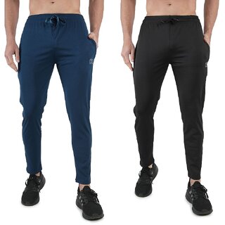 Kwings Mens Lower Combo Pack (Pack of 2) Lycra blend Plain sports wear Bottoms - Track Pants | Buy online on ZillyBuy