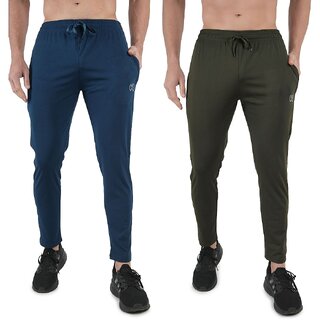 Kwings Mens Lower Combo Pack (Pack of 2) Lycra blend Plain sports wear Bottoms - Track Pants | Buy online on ZillyBuy